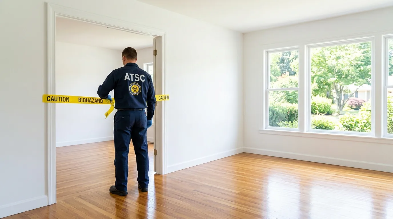 Certified biohazard cleanup crew performing Decomposition Cleanup in Fairfield Glade